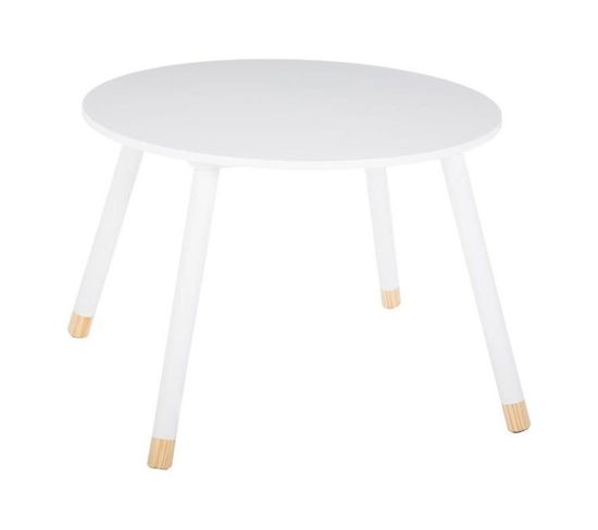 Table Douceur Blanc Pour Enfant En Bois Ø60cm Autres Blanc