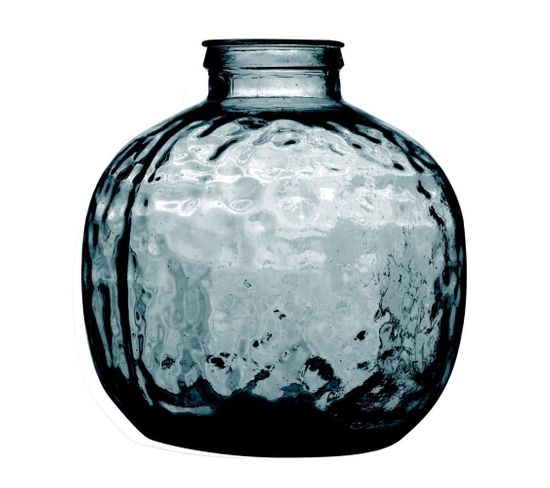 Vase Louise Verre Recyclé Bleu 9l D25 H30