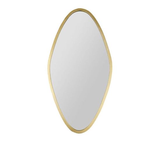 Miroir Métal Doré Minéral