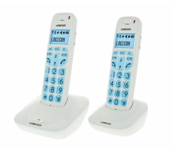 Pack téléphone sans fil LOGICOM confort 250 Blanc