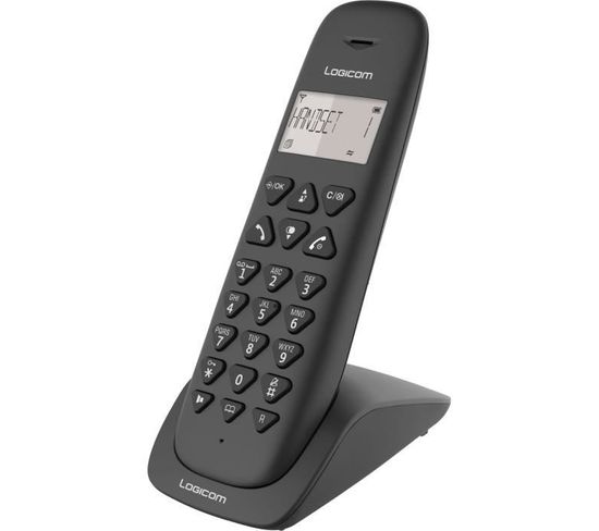 Téléphone Sans Fil Vega 150 Solo Noir Sans Répondeur Ecran Lcd