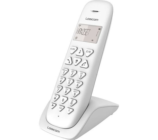 Téléphone Sans Fil Vega 150 Solo Blanc Sans Répondeur Ecran Lcd