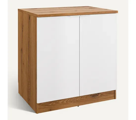 Ensemble Cuisine EDEN - Blanc - L.240 cm vue 3/4