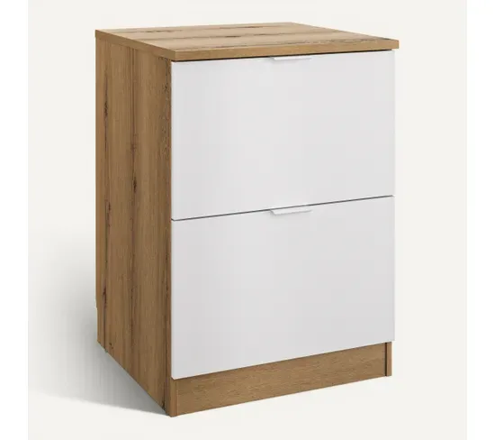 Ensemble Cuisine EDEN - Blanc - L.240 cm vue 3/4