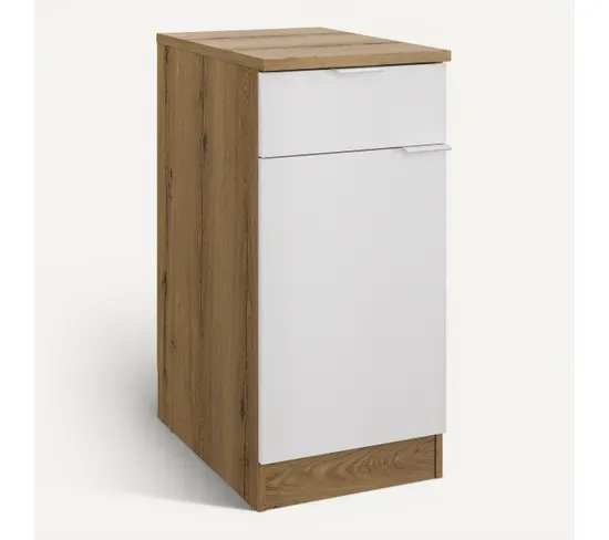 Ensemble Cuisine EDEN - Blanc - L.240 cm vue 3/4