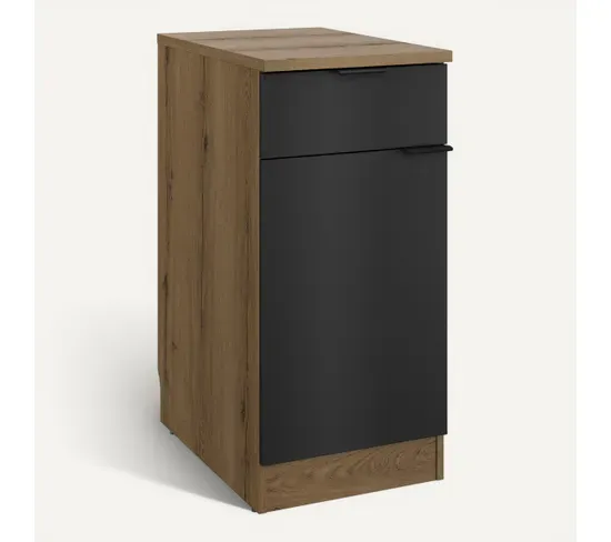 Ensemble Cuisine EDEN - Gris - L.180 cm vue 3/4