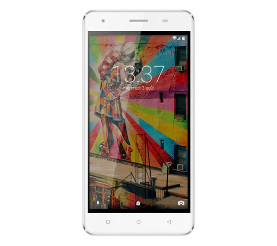 Smartphone  Link 50 - Android 6.0 - 4g Lte - Ecran 5'' - 8go - Double Sim - Blanc