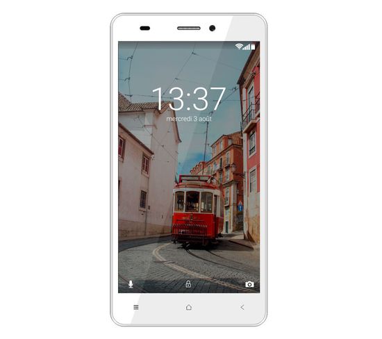 Smartphone  Link 55 - Android 6.0 - 4g Lte - Ecran 5.5'' - 8go - Double Sim - Blanc