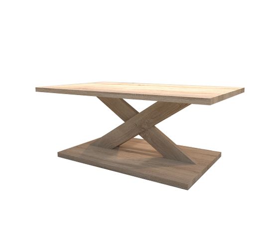 Table Basse Roma 100x60 Cm / Décor Chêne Blanchi