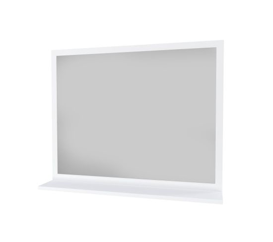 Miroir 80x65cm + Tablette / Blanc