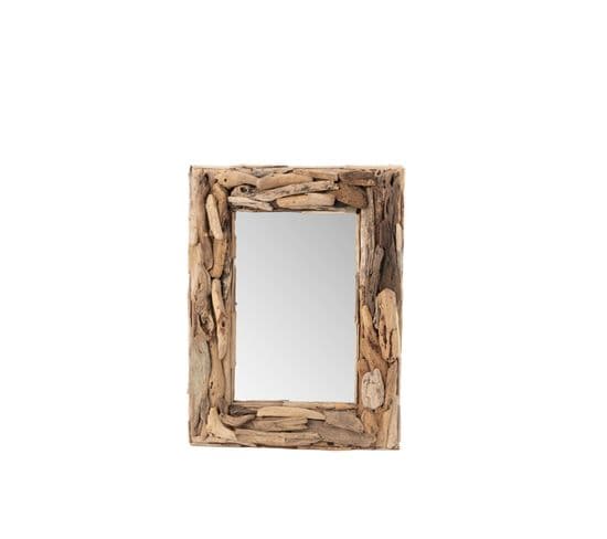Miroir Rectangulaire En Bois Flotté 60x80 - Wimereux