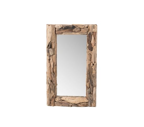 Miroir Rectangulaire En Bois Flotté 60x100 - Wimereux