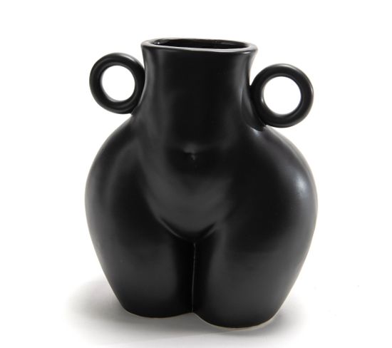 Vase Corps Femme 23 Cm Noir