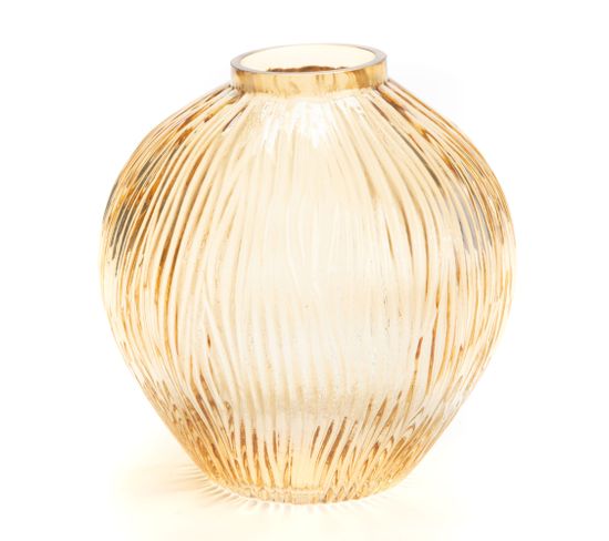 Vase Boule Aitor 18 Cm Ocre