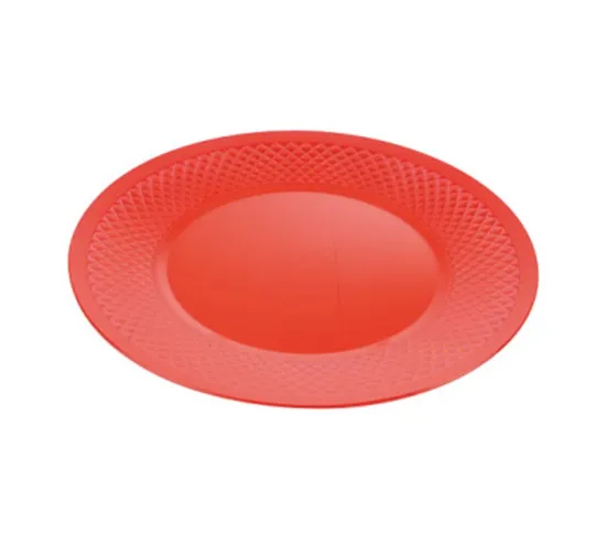 Assiette En Plastique Réutilisable "vocba" 25cm Rouge