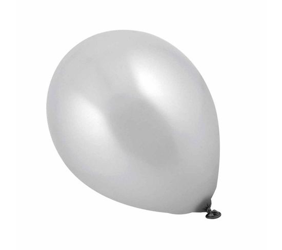 Lot De 10 Ballons Gonflables "métallisés" 30cm Argent