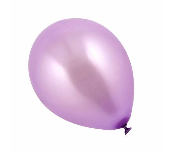 Lot De 10 Ballons Gonflables "métallisés" 30cm Prune