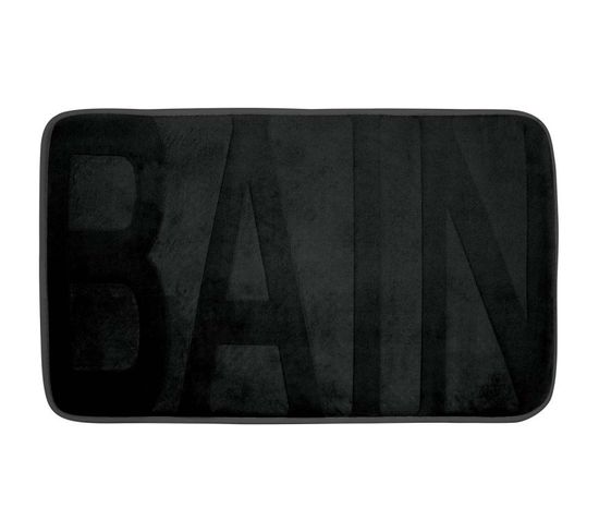 Tapis De Bain Microfibre "relief" 45x75cm Noir