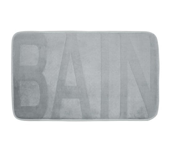 Tapis De Bain Microfibre "relief" 45x75cm Gris Clair