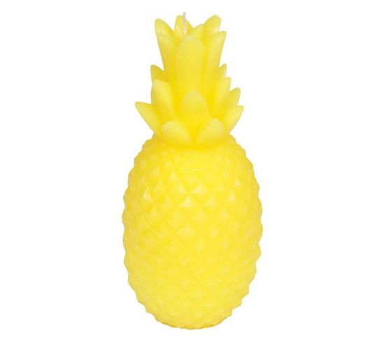 Bougie Déco "ananas Tropical" 20cm Jaune