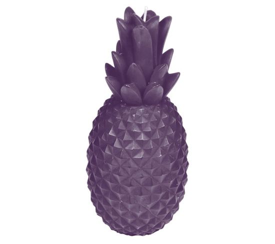 Bougie Déco "ananas Tropical" 20cm Violet