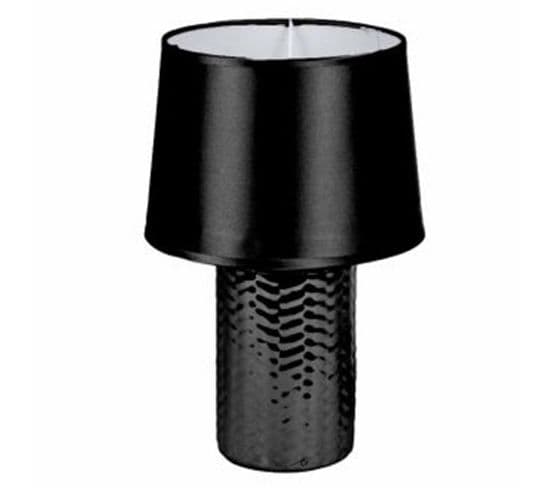 Lampe À Poser Design "effet Tressé" 30cm Noir
