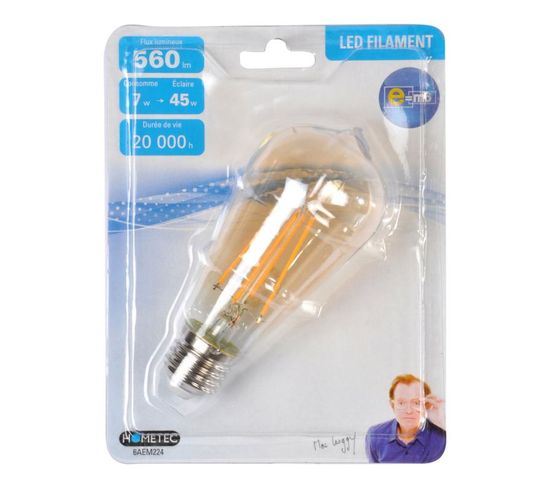 Ampoule LED Filament "ogive" 13cm Ambre