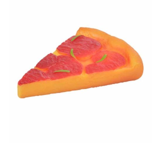 Jouet Pour Chien "pizza" 15cm Rouge