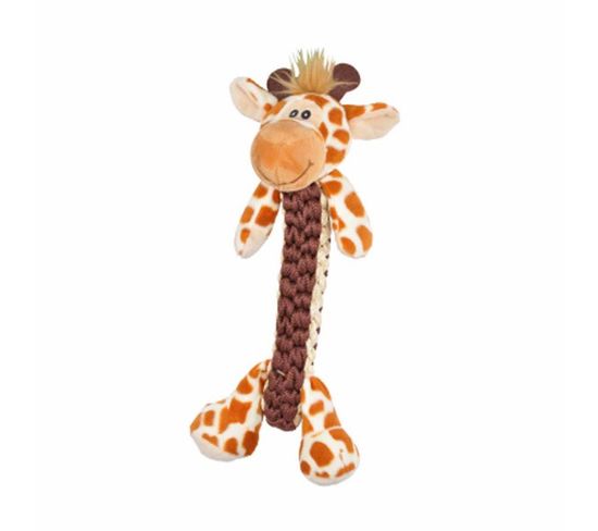 Peluche Pour Chien "girafe" 34cm Marron