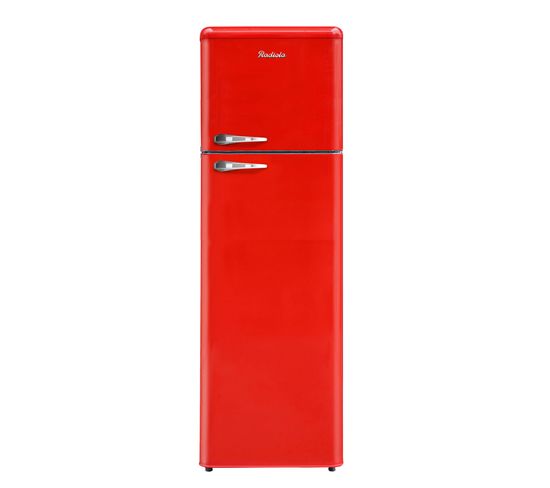 Réfrigérateur 2 Portes - 258 Litres - Vintage - Froid Statique - Rouge - Rardp260rv