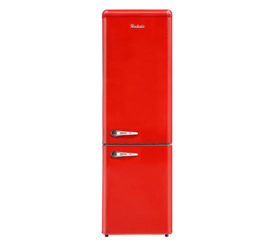 Réfrigérateur Combiné - 249 Litres - Vintage - Froid Statique - Rouge - Rarc250rv