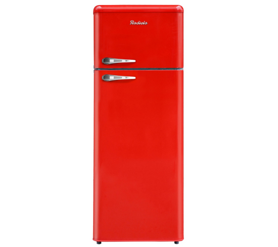 Réfrigérateur 2 Portes - 211 Litres - Vintage - Froid Statique - Rouge - Rardp210rv
