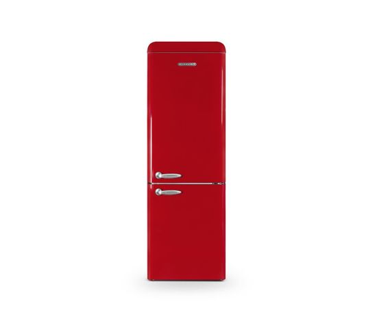 Réfrigérateur congélateur 300 Litres Froid brassé  60 cm - Coloris Rouge -Scb300vr