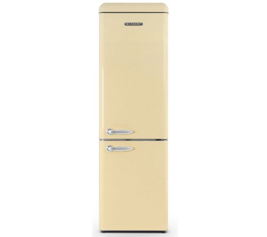 Réfrigérateur Combiné 60cm 251l Statique Crème - Sccb250vcr