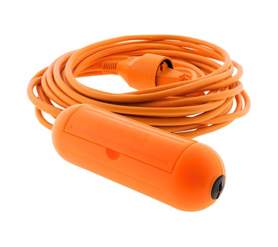 Prolongateur 2x 1,5mm² Orange 10m Avec Boîtier Étanche - Zenitech