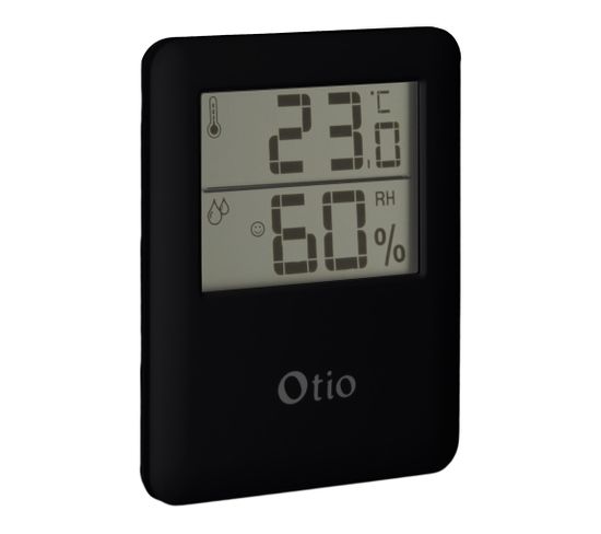 Thermomètre Hygromètre Digital Intérieur Noir - Otio