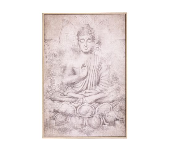 Tableau Toile Murale Encadrée Imprimée Bouddha 60 X 90 Cm