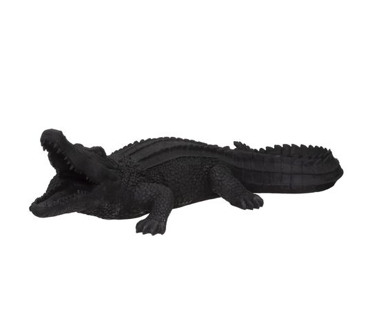 Crocodile En Résine - Noir