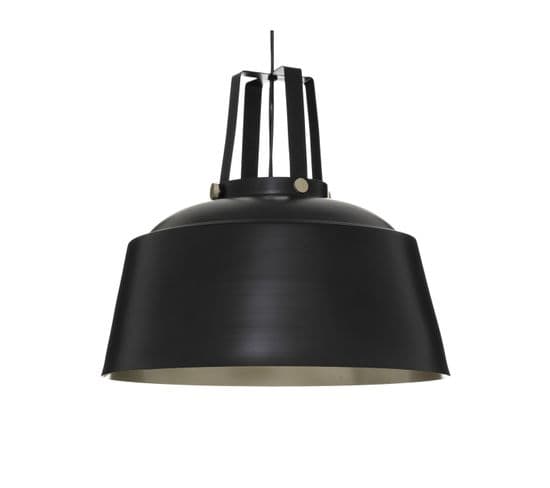 Luminaire Suspension En Métal Noir D 35 Cm Style Industriel