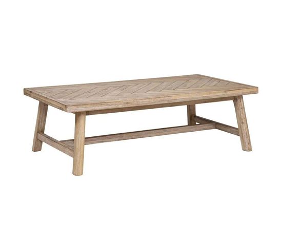 Table Basse En Bois Design "aeris" 130cm Beige