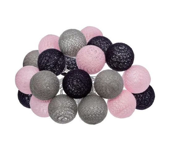 Guirlande Led 20 Boules "pinky" 435cm Multicolore