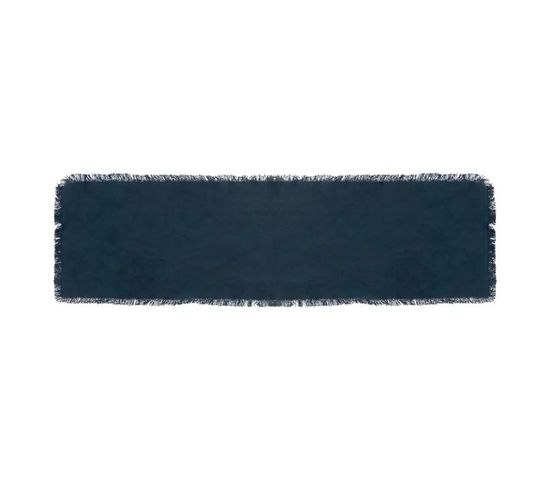 Chemin De Table "maha" 38x140cm Bleu Canard