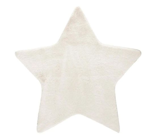 Tapis Enfant Extra Doux "étoile" 100cm Blanc
