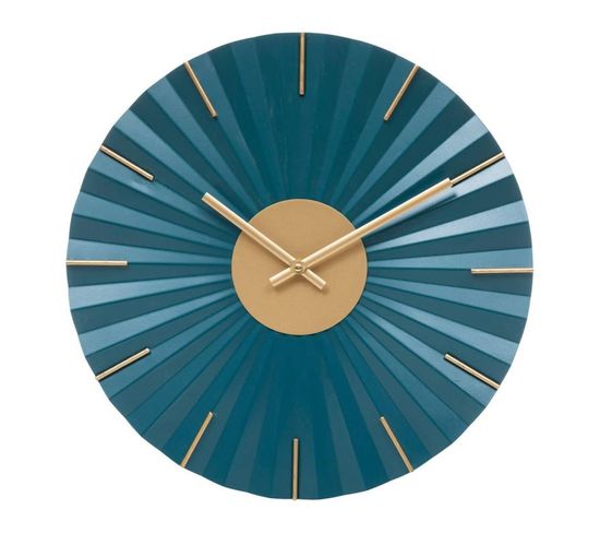 Horloge Murale En Métal "jil" 44cm Bleu