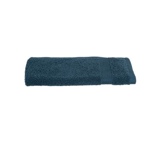 Serviette De Toilette En Coton Bleu Égéen Tissu Éponge 30 X 50 Cm