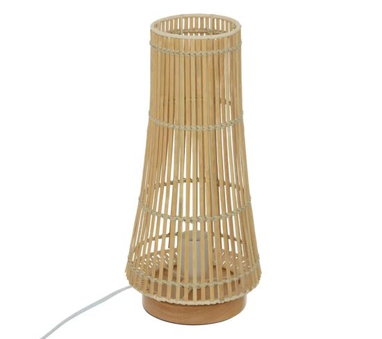 Lampe à Poser 38 Cm Mahé Bambou - Naturel Clair