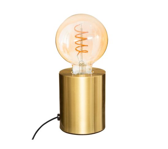 Lampe Socle En Métal Dorée H 10.5 Cm