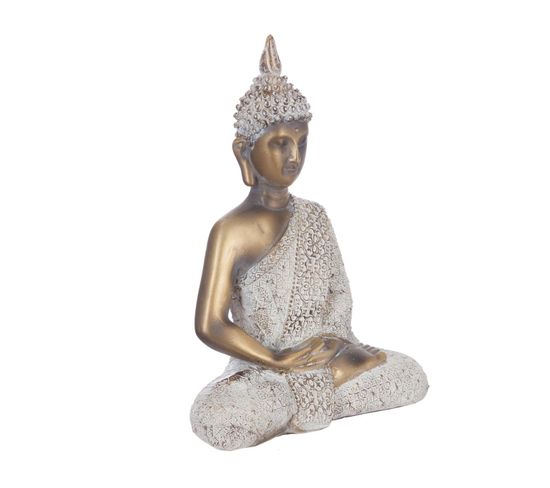 Bouddha Doré Et Blanc 27x20