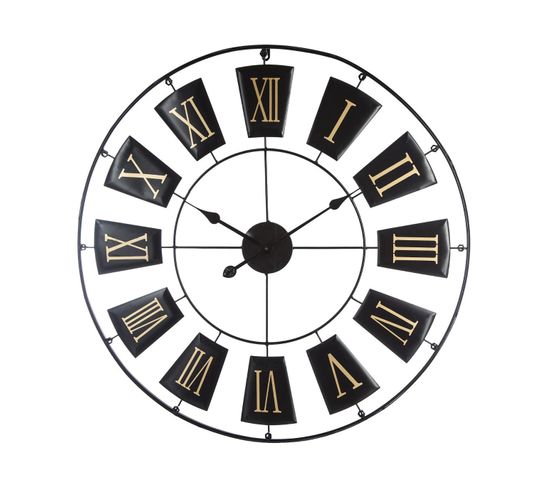 Horloge Murale Design "antica" 76cm Noir
