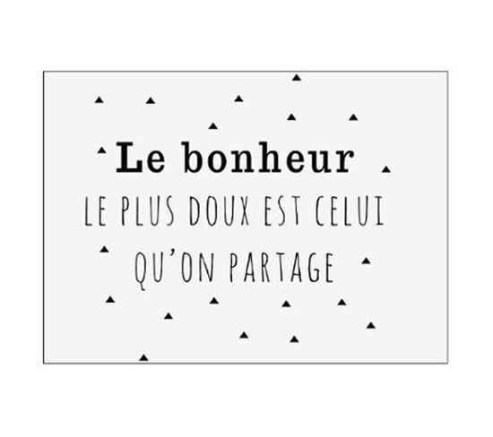 Sticker Mural Texte "bonheur" 30x40cm Noir